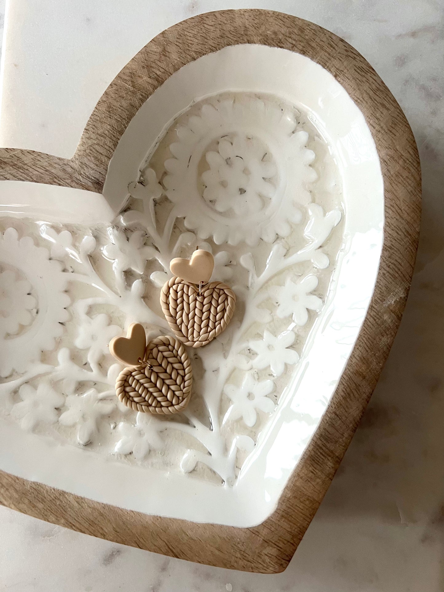 woven clay heart