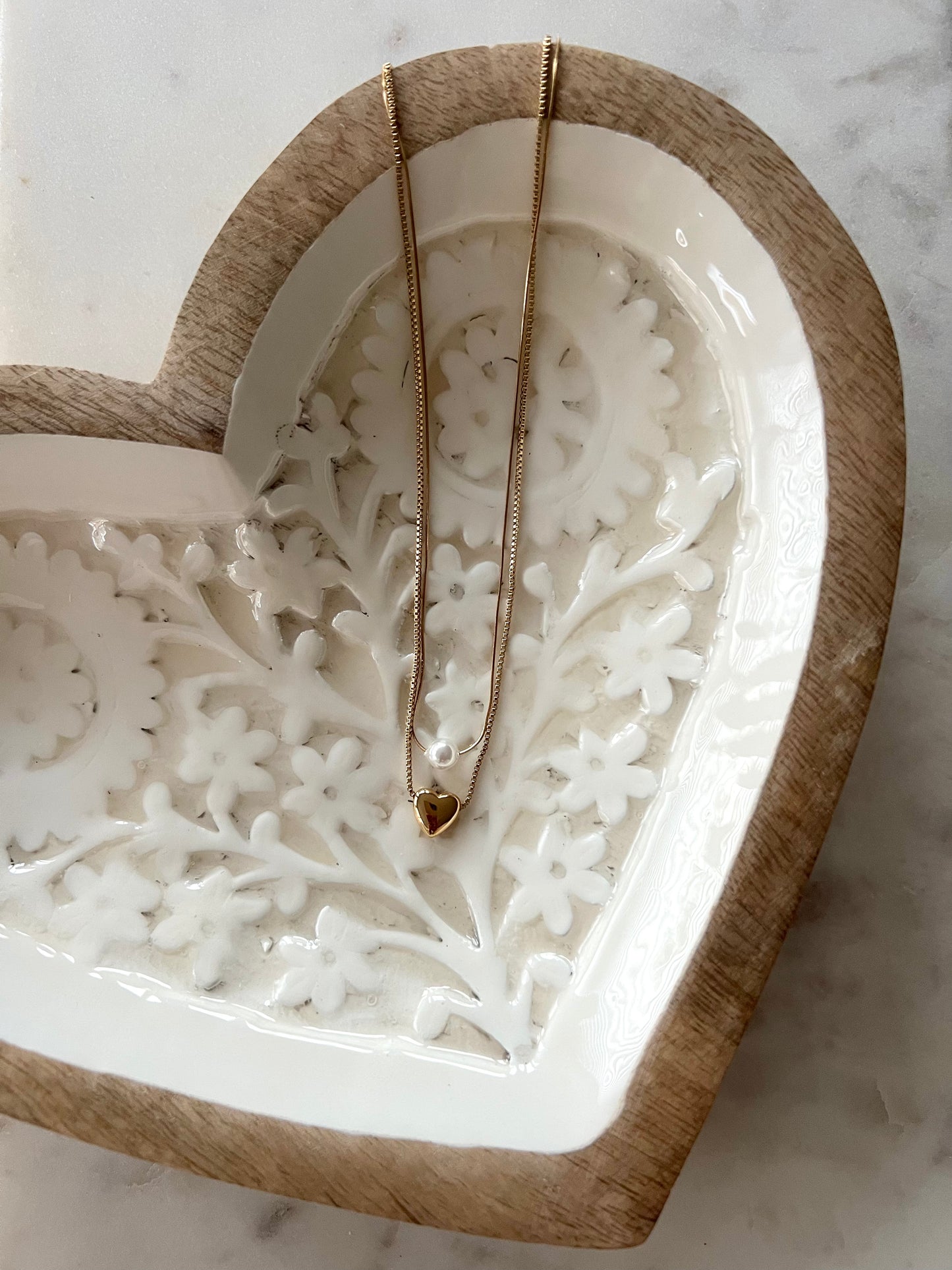 layered pearl heart